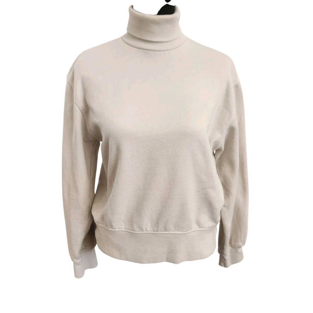 Zara Womens Turtleneck Sweatshirt Long Sleeve Pullover Small Cabincore - Picture 1 of 11